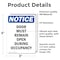 Signmission Door Must Remain Open During Occupancy, 3.5 in W x Rectangle, Vinyl Decal OS-2PACK-NS-D-35-V-11506 - alternate 5